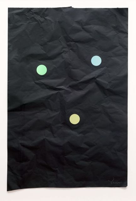 Stephen Dean, ‘Juggler 19’, 2014, Drawing, Collage or other Work on Paper, Aluminum paper and dichroic glass, McClain Gallery