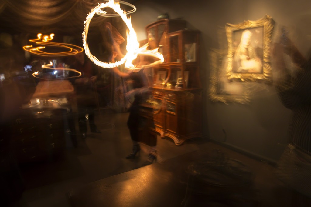 Gail Potocki's FREAKS: The Venice Beach Freakshow and AMC's "Freakshow" star Asia Ray performs a fire-eating act. Gail Potocki's FREAKS: The Venice Beach Freakshow and AMC's "Freakshow" star Asia Ray performs a fire-eating act.