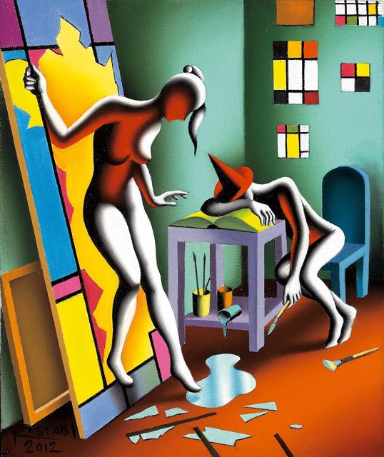 Mark Kostabi, ‘Awakening the Past ’, 2018, Martin Lawrence Galleries
