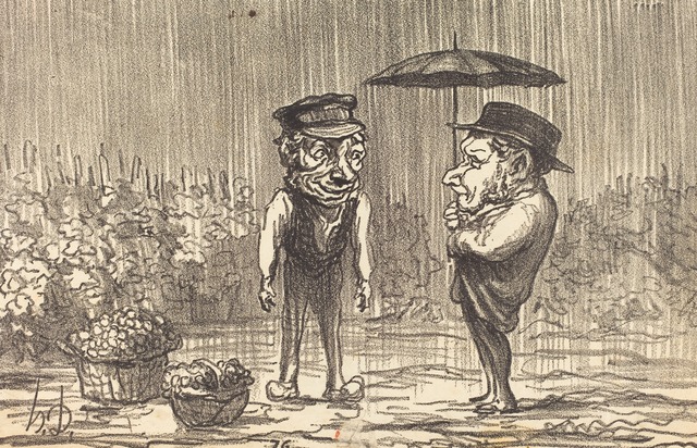 Honoré Daumier, ‘Faut pas s'plaindre de c'temps-la...’, 1864, National Gallery of Art, Washington, D.C.