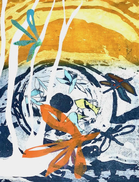 Jan Farrell, ‘Blue Dragonfly’, 2021, Print, Etching on aluminium, Charbonnel ink, BFK Rives paper, Open Bite Printmakers