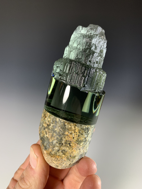 Weston Lambert, ‘Pocket Sculpture (granite and glass)’, 2020, Sculpture, Granite and glass- kiln cast, carved and polished, Koplin Del Rio