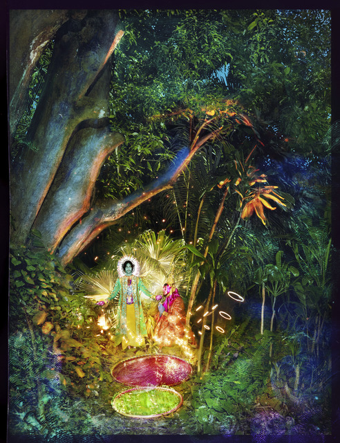 David LaChapelle, ‘Jesus And Buddha Under A Tree’, 2017, Photography, Hand painted negative-pigment print, Alex Daniels - Reflex Amsterdam