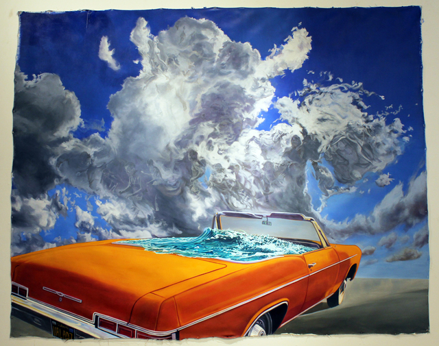John Valadez, ‘Drive-In’, 2014, Painting, Acrylic on canvas, Robert Berman Gallery