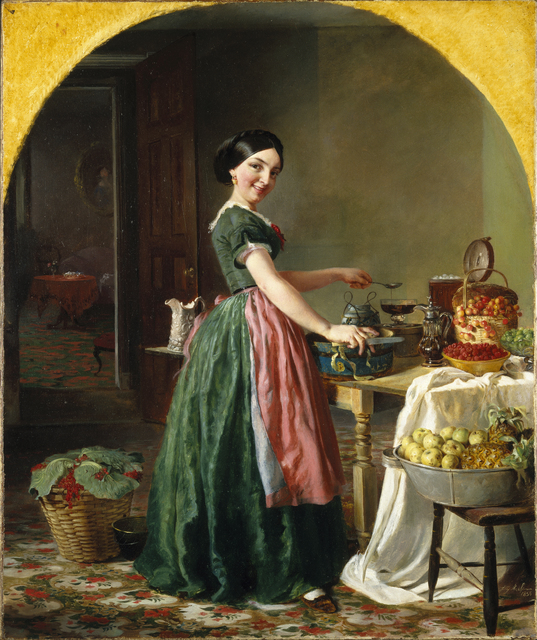 Lilly Martin Spencer, ‘Kiss Me and You'll Kiss the 'Lasses’, 1856, Brooklyn Museum