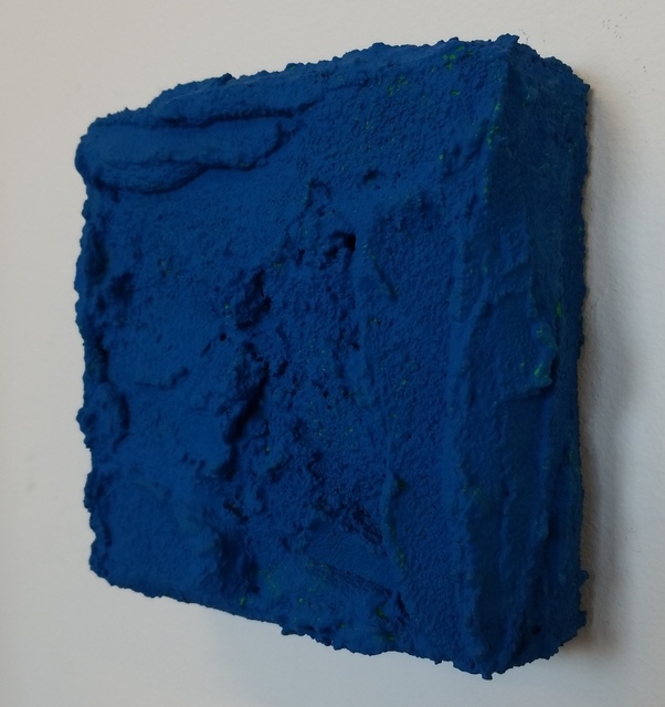 Wayson R. Jones, ‘Green in Blue’, 2019, Painting, Pumice Gel and Flashe on Wood Panel, Adah Rose Gallery