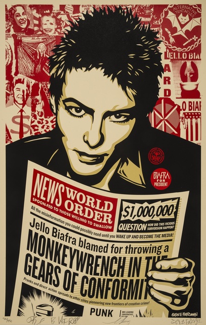 Shepard Fairey (OBEY), ‘Jello Biafra’, 2014, Forum Auctions