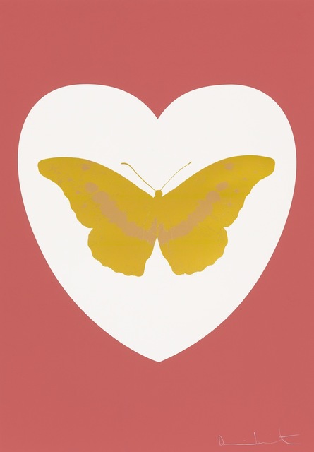 Damien Hirst, ‘Damien Hirst I Love You - white, coral, oriental gold, cool gold ’, 2015, Paul Stolper Gallery