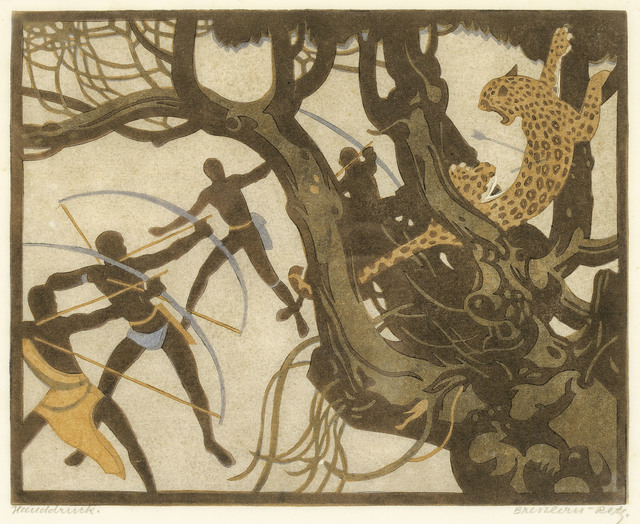 Norbertine Bresslern-Roth, ‘leopard hunt’, 1927, Galerie Kovacek & Zetter