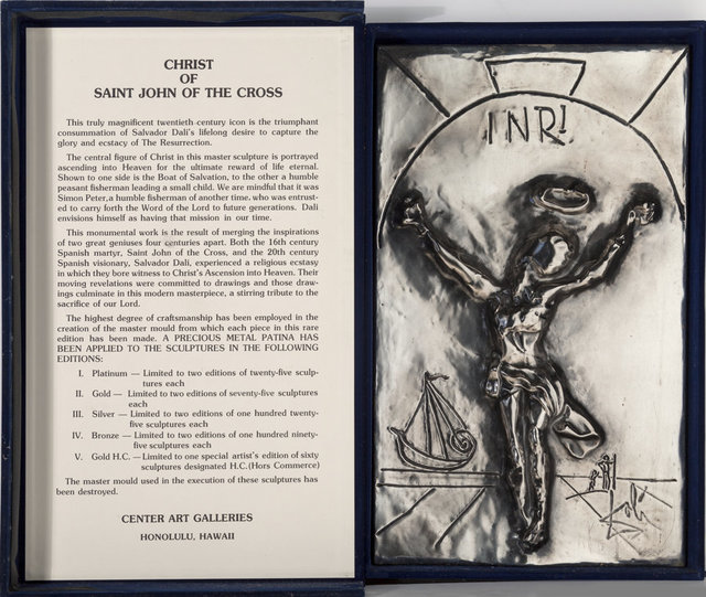 Salvador Dalí, ‘Christ of St. John of The Cross (Silver Edition)’, 1977, Sculpture, Bas relief, Heritage Auctions