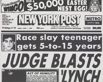 Andy Warhol - New York Post, Front Page (Judge Blasts Lynch)