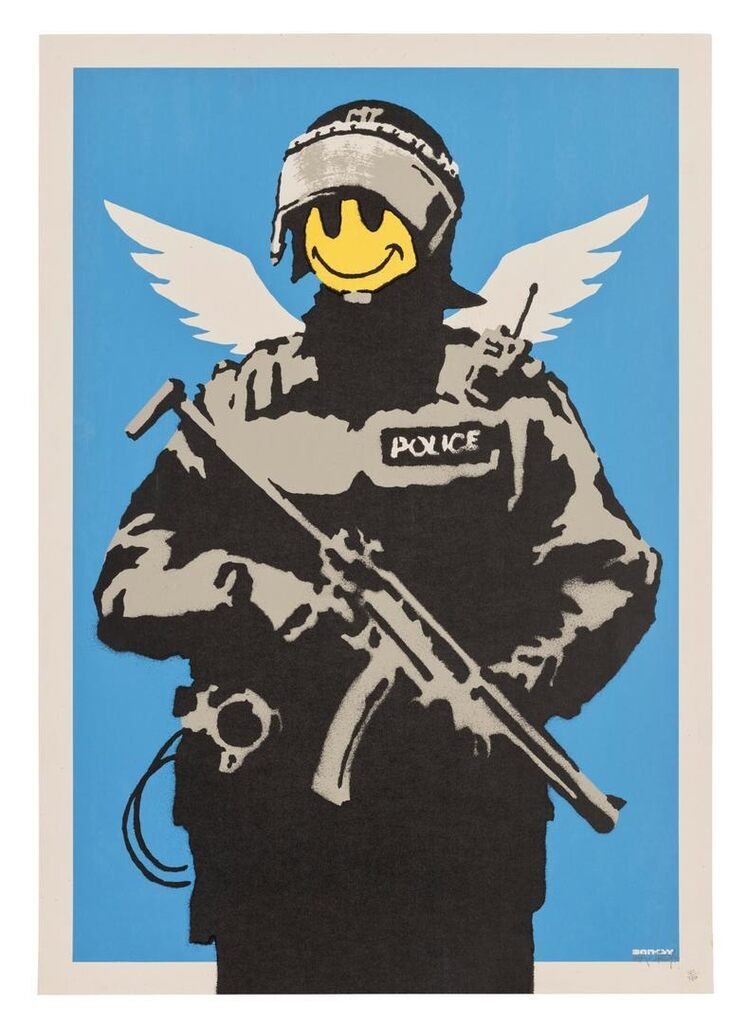 Banksy - Flying Copper