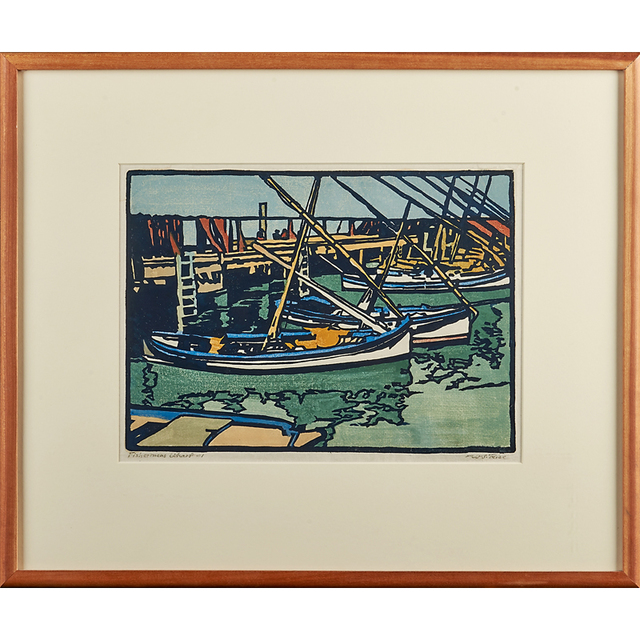 William S. Rice, ‘"Fisherman'S Wharf #1," California’, ca. 1918, Rago/Wright