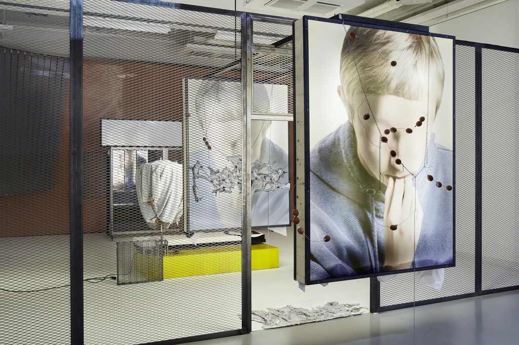 David Douard, installation view of We've Ne'er Gotten, 2015 and UP BEAT UP' rendition 2014. "Inhuman" at Fridericianum, 2015 © Achim Hatzius David Douard, installation view of We've Ne'er Gotten, 2015 and UP BEAT UP' rendition 2014. "Inhuman" at Fridericianum, 2015 © Achim Hatzius
