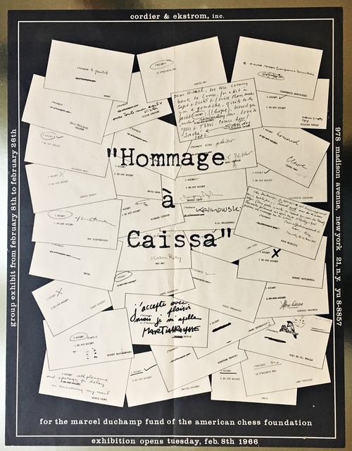 Marcel Duchamp, ‘Hommage a Caissa (for the Marcel Duchamp Fund of the American Chess Foundation)’, 1966, Alpha 137 Gallery