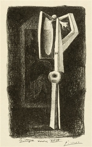 Pablo Picasso, ‘Figure. Baigneuse a la Cabine from 'Le Manuscrit autographe'’, 1929, Print, Lithograph, John Szoke