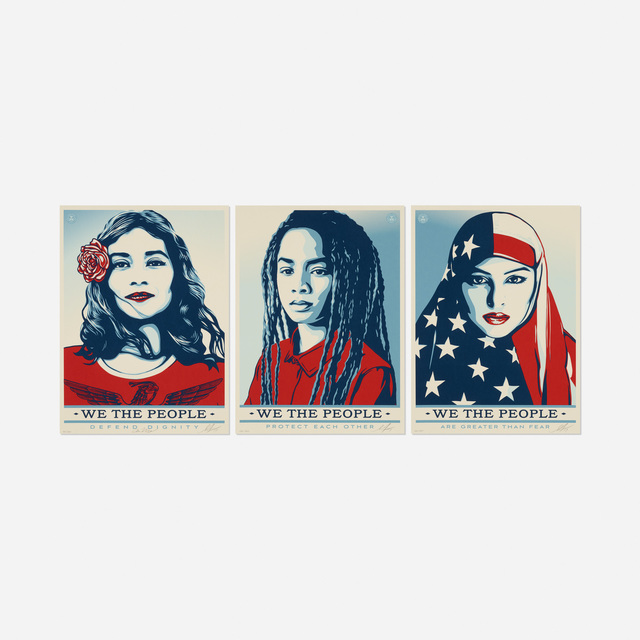 Shepard Fairey (OBEY), ‘We The People (three works)’, 2017, Rago/Wright