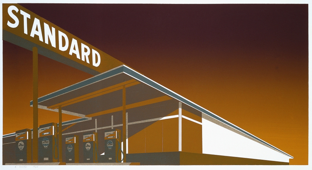 Ed Ruscha, ‘Mocha Standard Station’, 1969, Print, Screenprint in colors, Upsilon Gallery