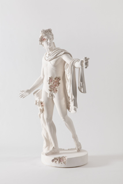 Daniel Arsham, ‘Rose Quartz Eroded Apollo Belvedere’, 2020, Sculpture, Rose quartz, quartz, hydrostone, Perrotin