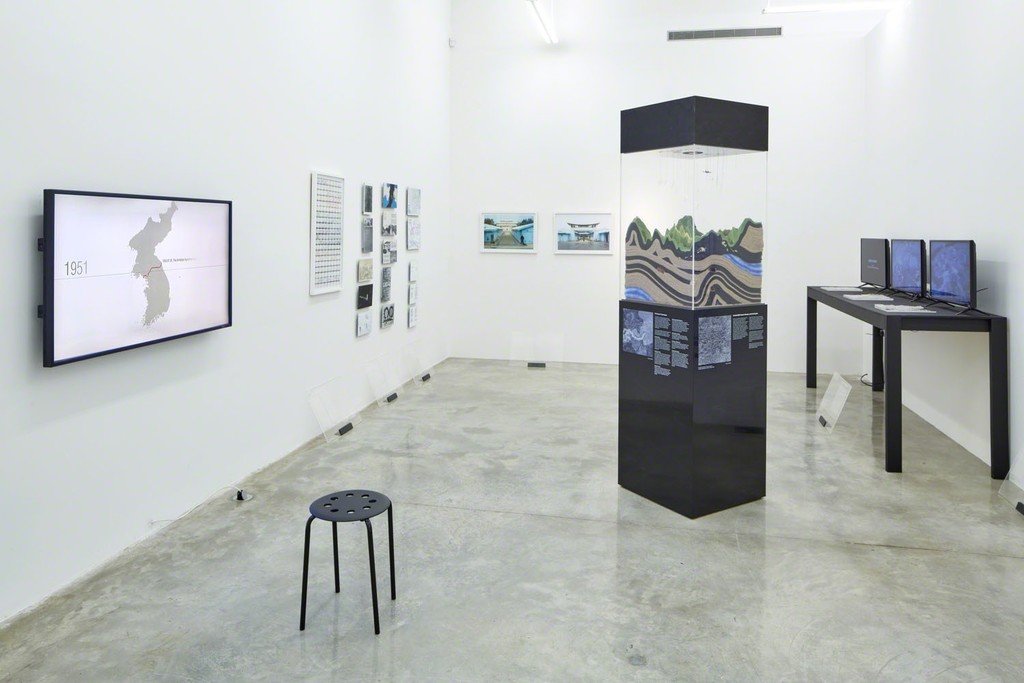 Borders, Crow's Eye View: The Korean Peninsula; Tina Kim Gallery, NY, 2015. Photo by Jeremy Haik Borders, Crow's Eye View: The Korean Peninsula; Tina Kim Gallery, NY, 2015. Photo by Jeremy Haik