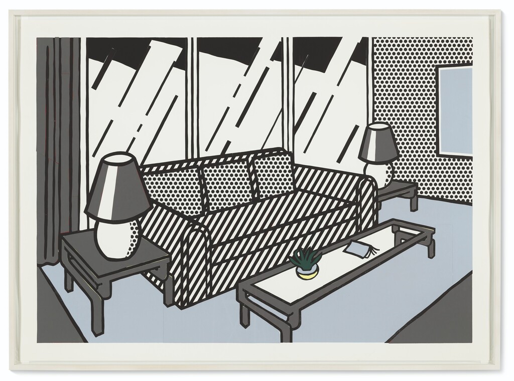 Roy Lichtenstein - Red Lamps - Unique State