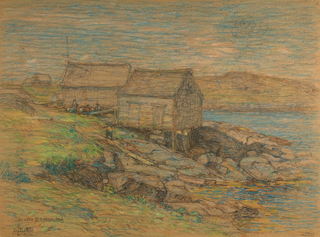 Walter Griffin, ‘Monhegan Island, Maine’, 1908, Drawing, Collage or other Work on Paper, Pastel on paperboard, Vose Galleries