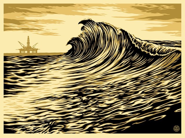Shepard Fairey (OBEY), ‘Water is the new black’, ca. 2018, AYNAC Gallery
