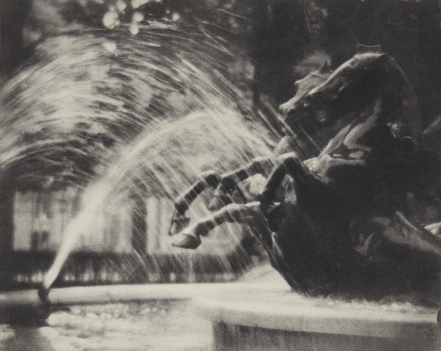 Pierre Dubreuil, ‘'Au Luxembourg' (La Fontaine de Carpeaux au Luxembourg)’, 1912, Photography, Oil print, Sotheby's