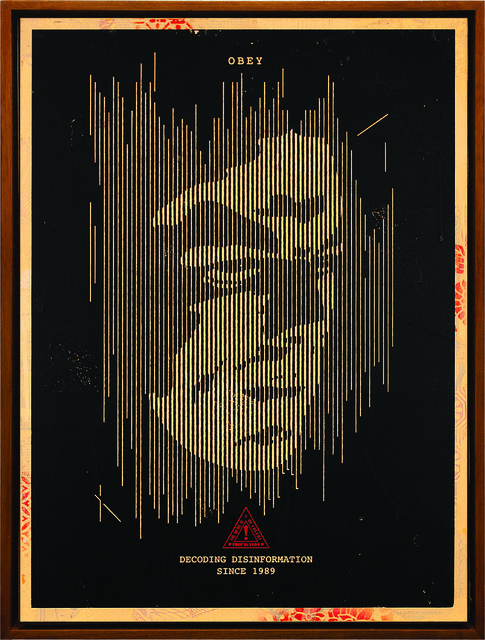 Shepard Fairey (OBEY), ‘Decoding Disinformation (Black)’, 2015, Underdogs Gallery
