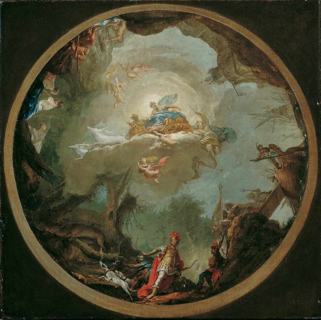 Agamemnon Hunting/ Study for the ceiling painting of the Diana Temple at Laxenburg of 1766, 1763, © Belvedere, Vienna Agamemnon Hunting/ Study for the ceiling painting of the Diana Temple at Laxenburg of 1766, 1763, © Belvedere, Vienna
