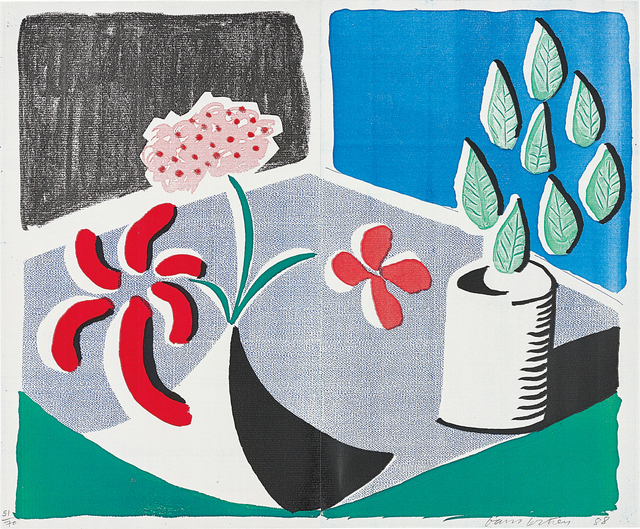 David Hockney, ‘Red Flowers and Green Leaves, Separate, May’, 1988, Phillips