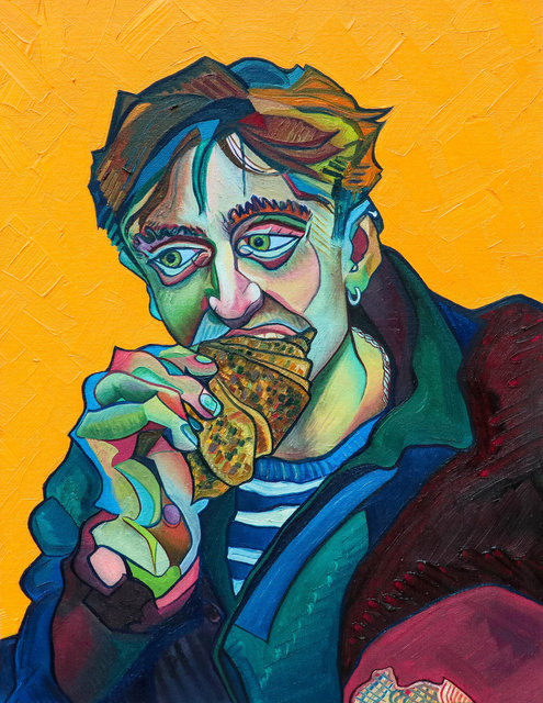 Lee Kay-Barry, ‘Got To Give it Up’, 2020, Painting, Oil and charcoal on canvas board, Eclectic Gallery