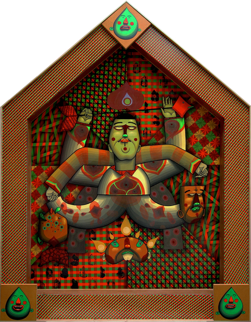 Finok, ‘Amarrado’, 2014, Sculpture, Mixed media on wood panel, Ruttkowski;68