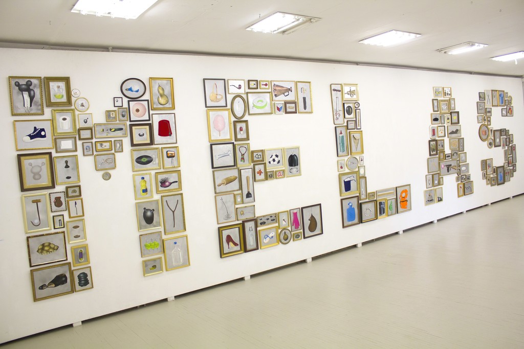 Fragment of exposition with works by Xesco Mercé Fragment of exposition with works by Xesco Mercé