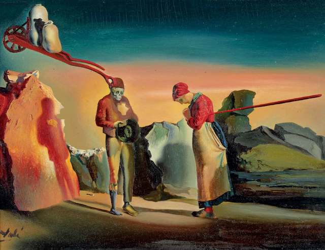 Salvador Dalí, ‘Les atavismes du crépuscule (Phénomène obsessif). D'après "L'Angélus" de Millet’, ca. 1933, Kunstmuseum Bern