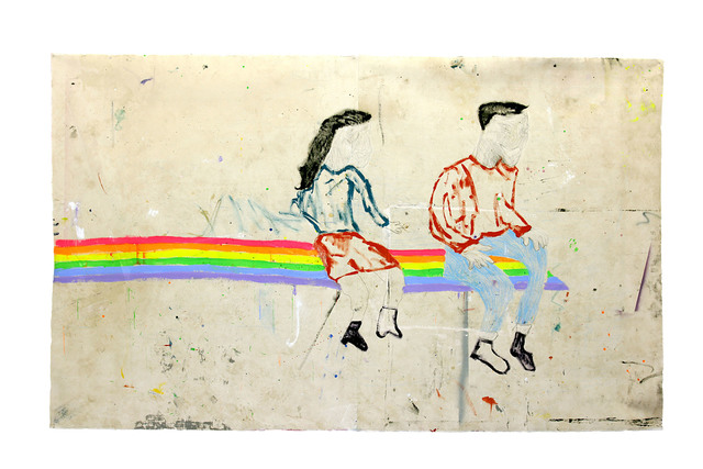 Richard Mason, ‘KIDS’, 2019, Painting, Acrylic, pencil and crayon on canvas, 99 Loop Gallery