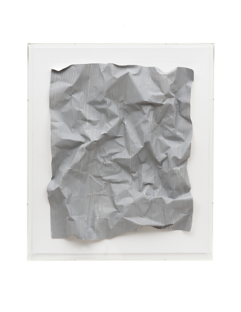 Özcan Kaplan, ‘Papierarbeit (kiesgrau) #1, April 2018’, 2018, Drawing, Collage or other Work on Paper, Dispersion paint, ink, paper, FELD+HAUS