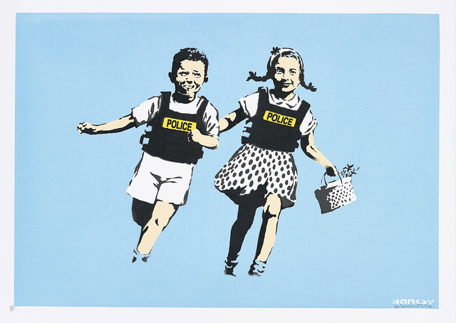 Banksy, ‘Police Kids (Jack and Jill)’, 2005, Print, Screenprint in colors, on wove paper, with full margins., Phillips