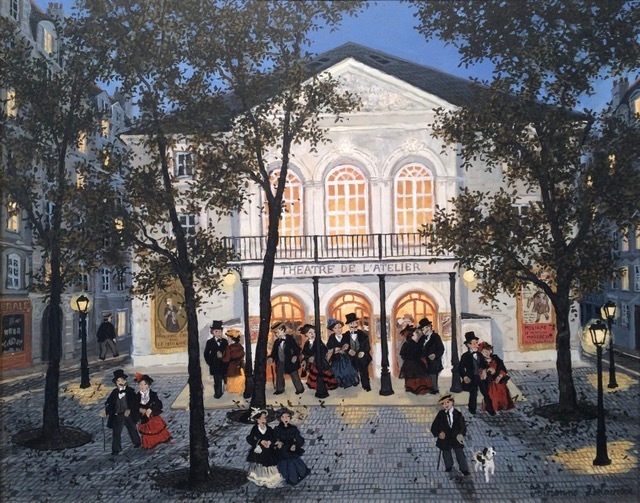 Fabienne Delacroix, ‘Première au Théâtre de l’Atelier’, Painting, Acrylic on Board, Hugo Galerie