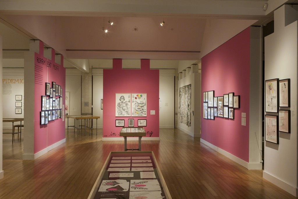 Trenton Doyle Hancock: Skin and Bones, 20 Years of Drawing Installation view at the Virginia Museum of Contemporary Art. Photograph by Glen McClure Trenton Doyle Hancock: Skin and Bones, 20 Years of Drawing Installation view at the Virginia Museum of Contemporary Art. Photograph by Glen McClure