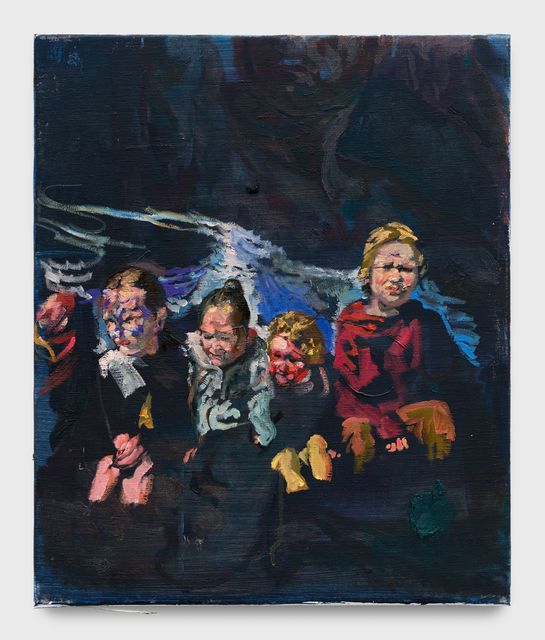 Matthieu Ronsse, ‘Children on a speed boat’, 2018, Painting, Oil on canvas, Almine Rech