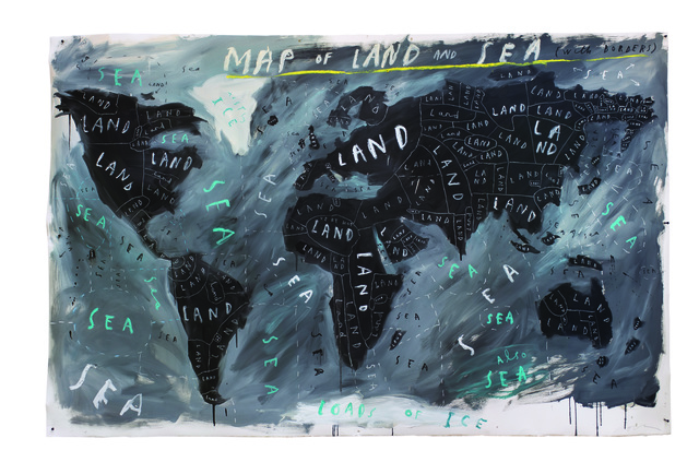 Oliver Jeffers, ‘Map of Land and Sea with Borders’, 2018, Lazinc