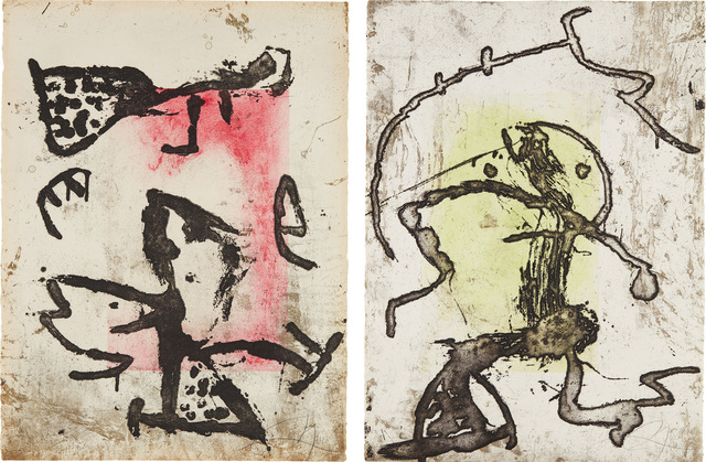 Joan Miró, ‘Rupestres IX; and Rupestres X (Cave Paintings IX; and Cave Paintings X)’, 1978, Phillips
