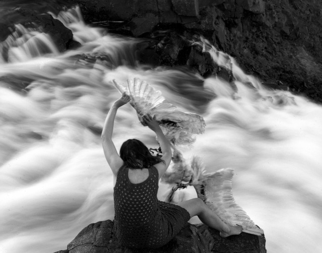 Agnieszka Sosnowska, ‘Self portrait with swan, Iceland’, 2013, Vision Neil Folberg Gallery