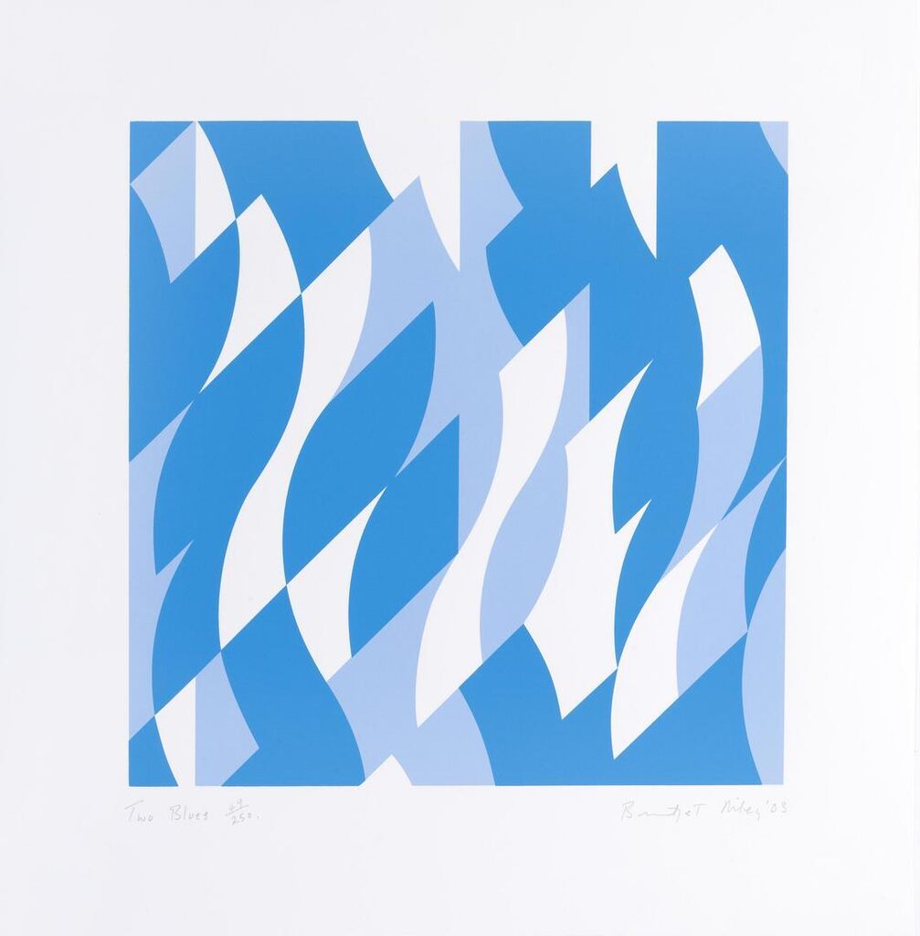 Bridget Riley - Two Blues (Schubert 52)