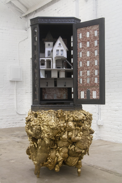Ashley Hagen, ‘I see myself in you’, 2014-2016, Sculpture, Cabinet, stuffed animals, plaster, glass, miniature cast bricks, spray foam, wood and paint, Open Mind Art Space