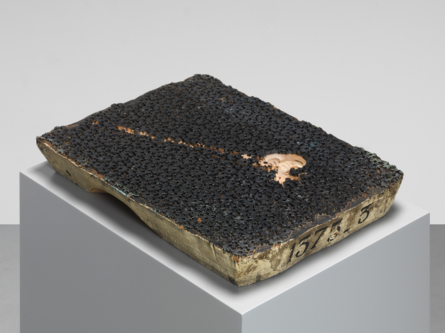 Anri Sala, ‘If and Only If (modern times)’, 2018, Sculpture, Film still milled on wood textile printing stamp, Esther Schipper