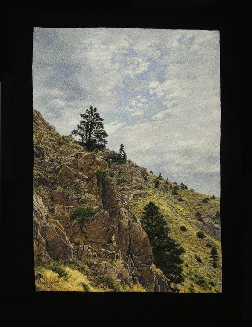 Carol Shinn, ‘Rocky Hillside’, 2021, Textile Arts, Embroidery, Duane Reed Gallery