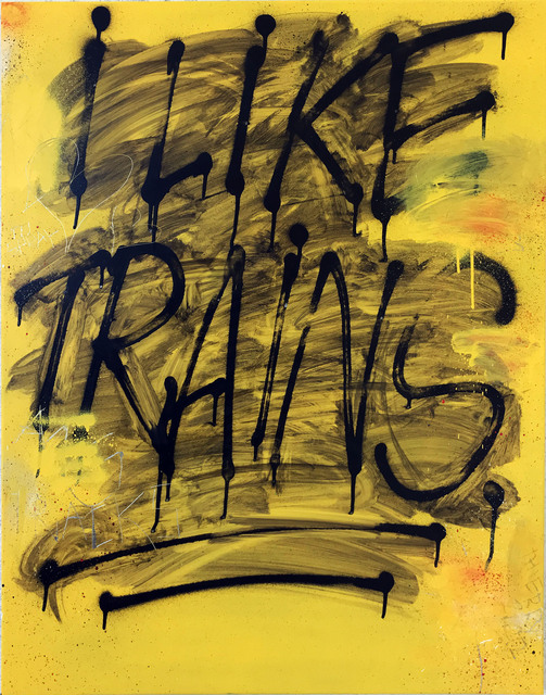 Thierry Furger, ‘Trains’, 2020, Painting, Spraypaint, acid and scrachtings on aluminiun, KOLLY GALLERY