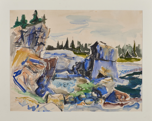 Werner Drewes, ‘Blue Rocks on Desert Isld (Island)’, 1953, Rago/Wright